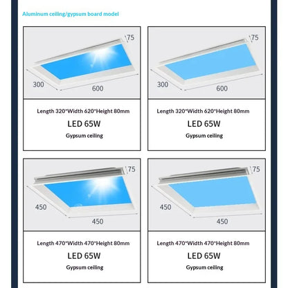 Blue Sky Light Ceiling Lamp for Bathroom Indoor Decor Panel Kids Room Lamp Kitchen Natural Lighting Surface Ceiling Chandelier