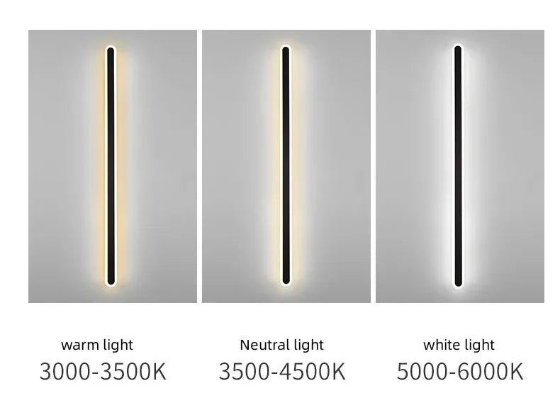 Modern Minimalist LED Strip Wall Lamp Interior Decorative Line Lamp Balcony Bedroom Living Room Lamp