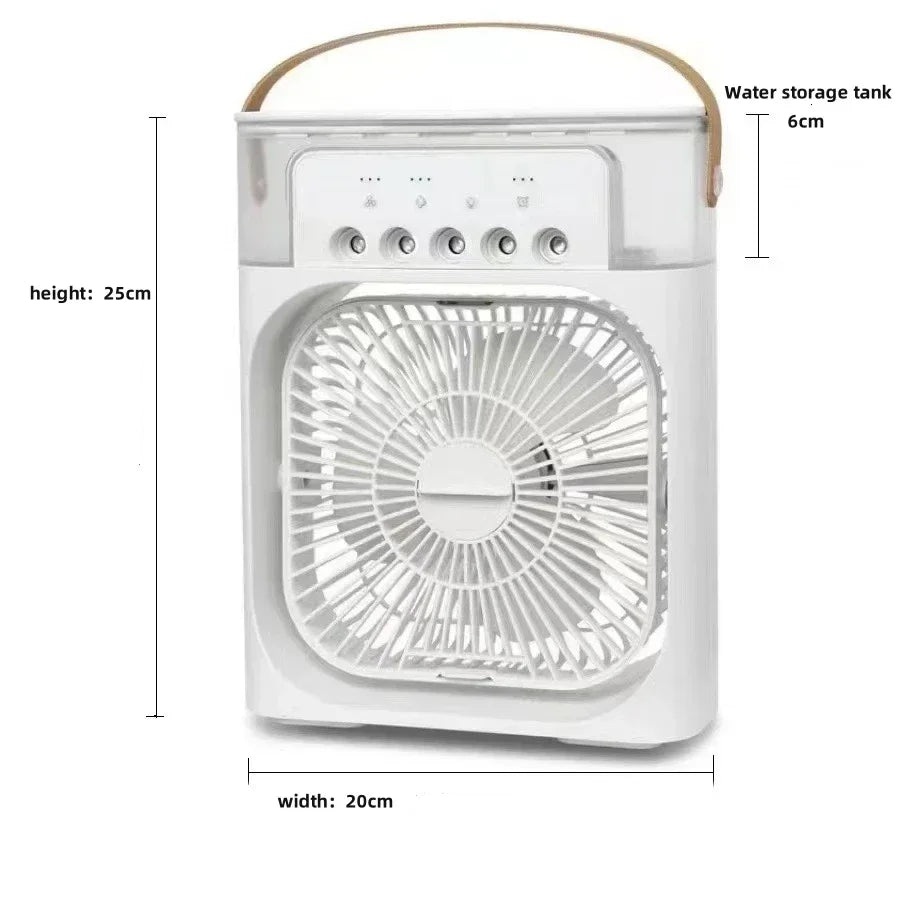 New Fan AIr Conditioner Household Mini Air Cooler LED Night Light Portable Humidifier Air Adjustment Fan Office Home Fan