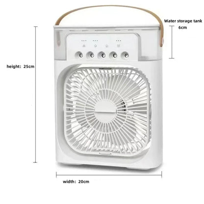 New Fan AIr Conditioner Household Mini Air Cooler LED Night Light Portable Humidifier Air Adjustment Fan Office Home Fan