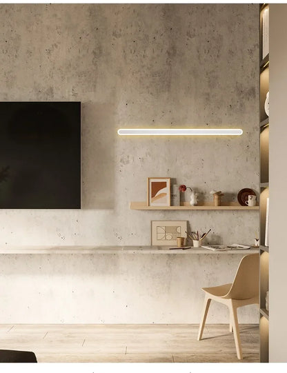 Modern Minimalist LED Strip Wall Lamp Interior Decorative Line Lamp Balcony Bedroom Living Room Lamp