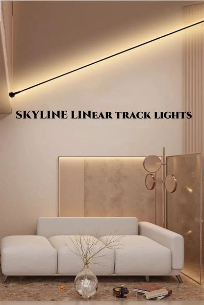 Diy Long LED Skyline Steel Strip Luminous Linear No Main Light Decoration, Modern Minimalist Creative Exhibition Hall Wall Light