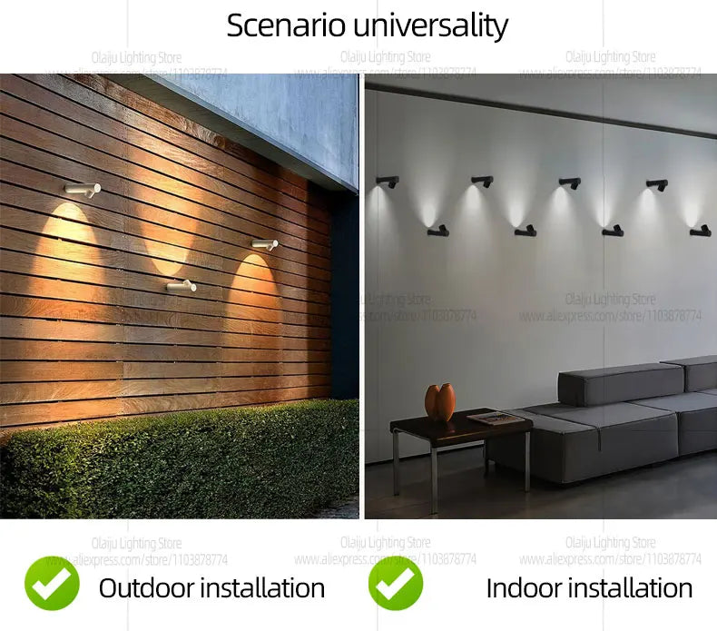 LED Modern Outdoor Waterproof Wall Lamp Living Room Background Wall Light IP65 Garden Decoration Lamp Staircase Corridor Lamp