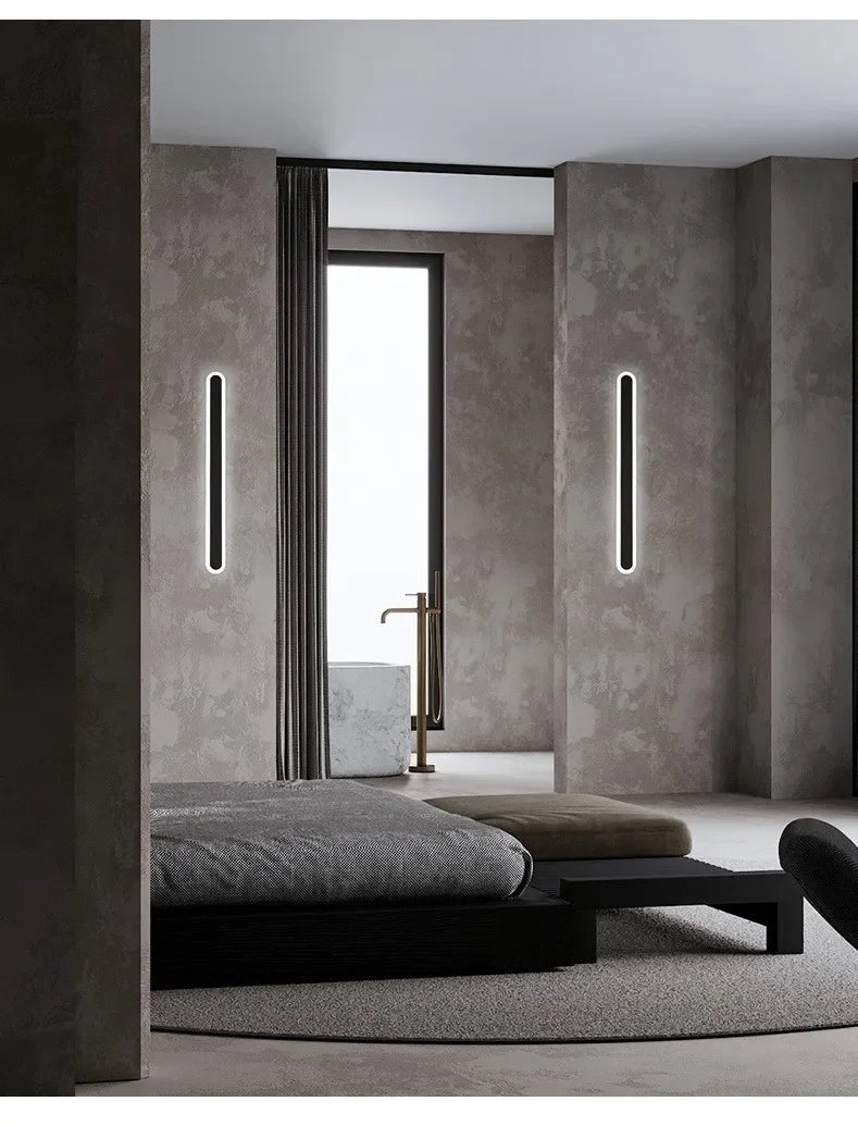 Modern Minimalist LED Strip Wall Lamp Interior Decorative Line Lamp Balcony Bedroom Living Room Lamp