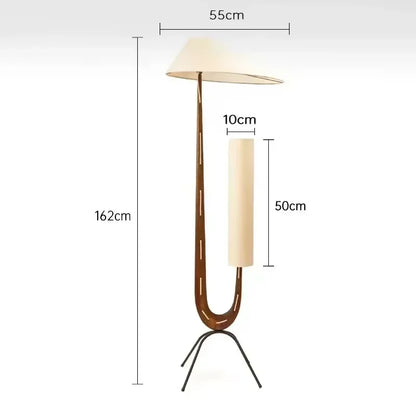 Nordic ARC Floor Lamp Retro Wooden Standing Lamp For Homestay Living Room Sofa Side Study Bedroom Bedside Reading Stand Lighting