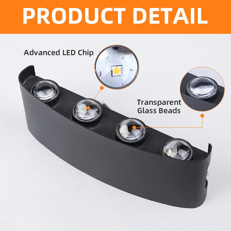 LED Wall Lamp Outdoor Waterproof IP65 Garden Lighting A85-265V Interior Wall Light Indoor For Bedroom Stairs Fixture Wall Lamps