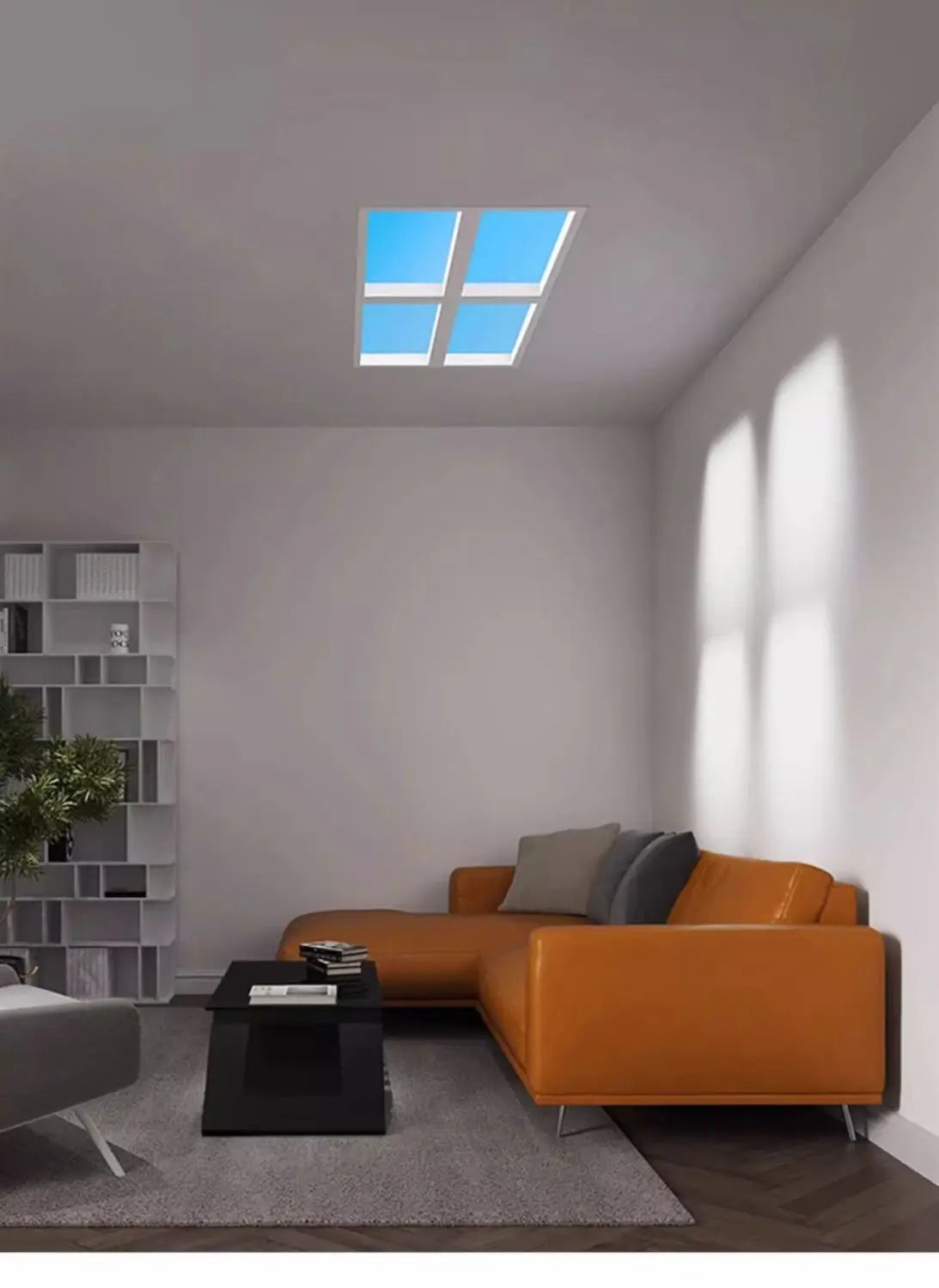 Natural Sky Light LED Embedded Ceiling Lamp Blue Sky Window Effect for Living Room Bedroom Basement Home Decor Room Decoration