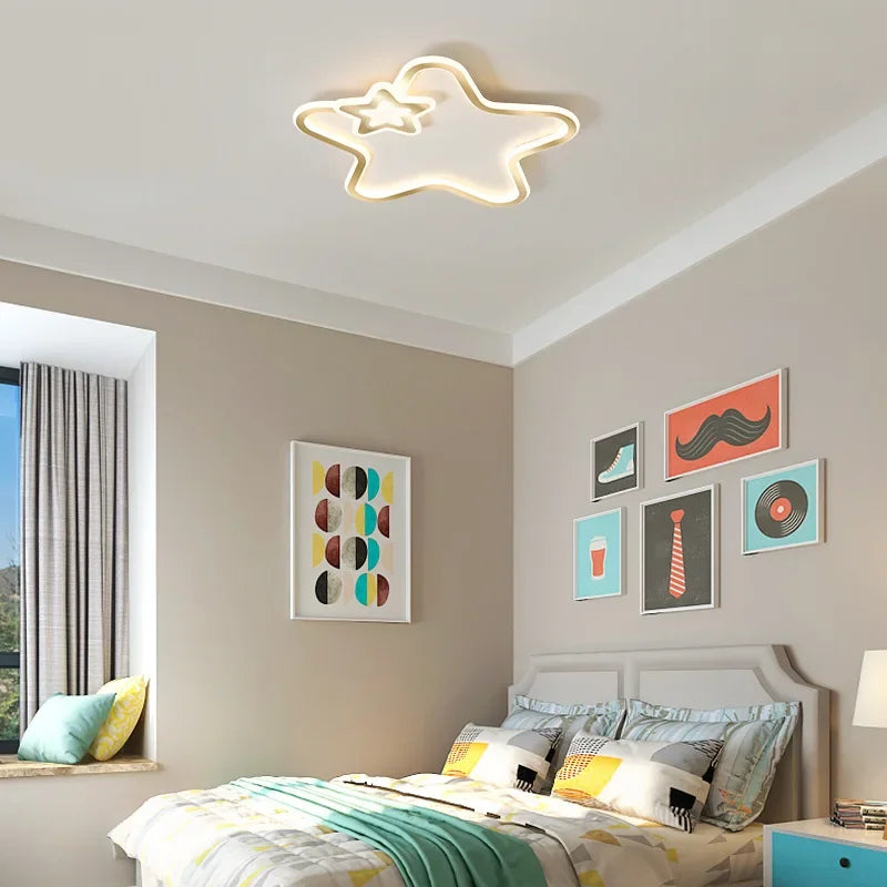 Modern Star LED Ceiling Lamp Cute Children bedroom ceiling lights Living Room Study Aisle Balcony Home Decor Lighting Fixture