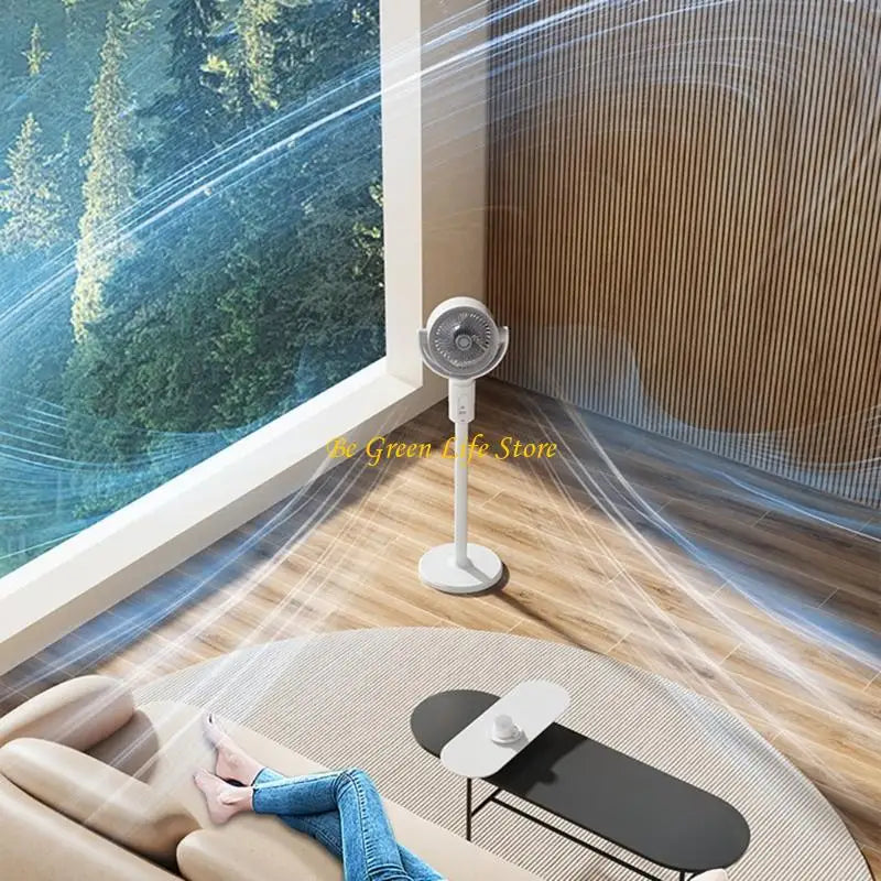 M7DF Rechargeable Oscillating Desk Fan 180degrees Air Circulation Adjustable Height
