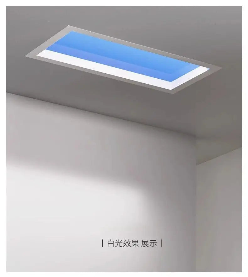Natural Sky Light LED Embedded Ceiling Lamp Blue Sky Window Effect for Living Room Bedroom Basement Home Decor Room Decoration