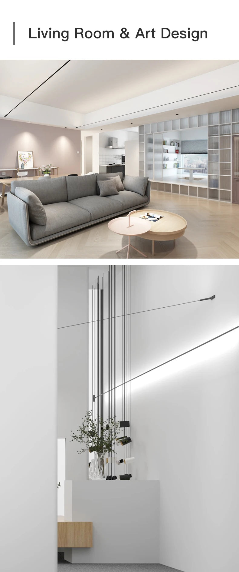 Modern Minimalist Wall Lamp Black White Skyline Linear LED Bar Strips Sconce Wall Light for Living DIY Background Decor