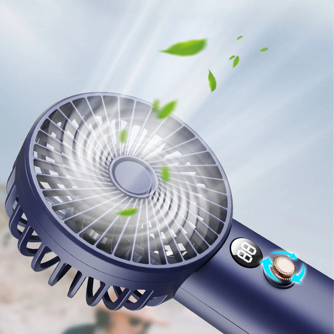 USB Rechargeable Mini Handheld Fan with 99 Adjustable Speeds Powerful Portable Personal Desk Fan for Home Office And Outdoor Use