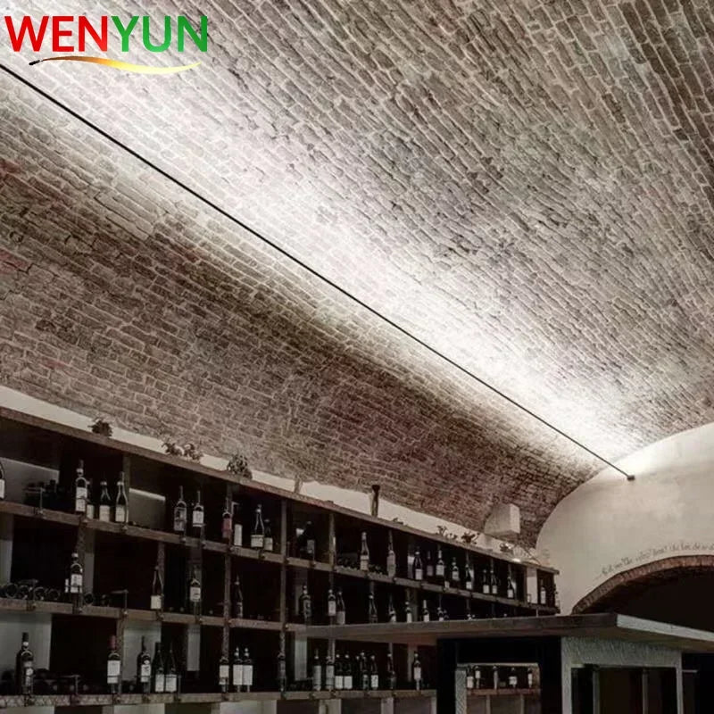 Modern Skyline Wall Lamp Black and White Linear Background LED Bar with Living Room Home Decorative Bathroom Light