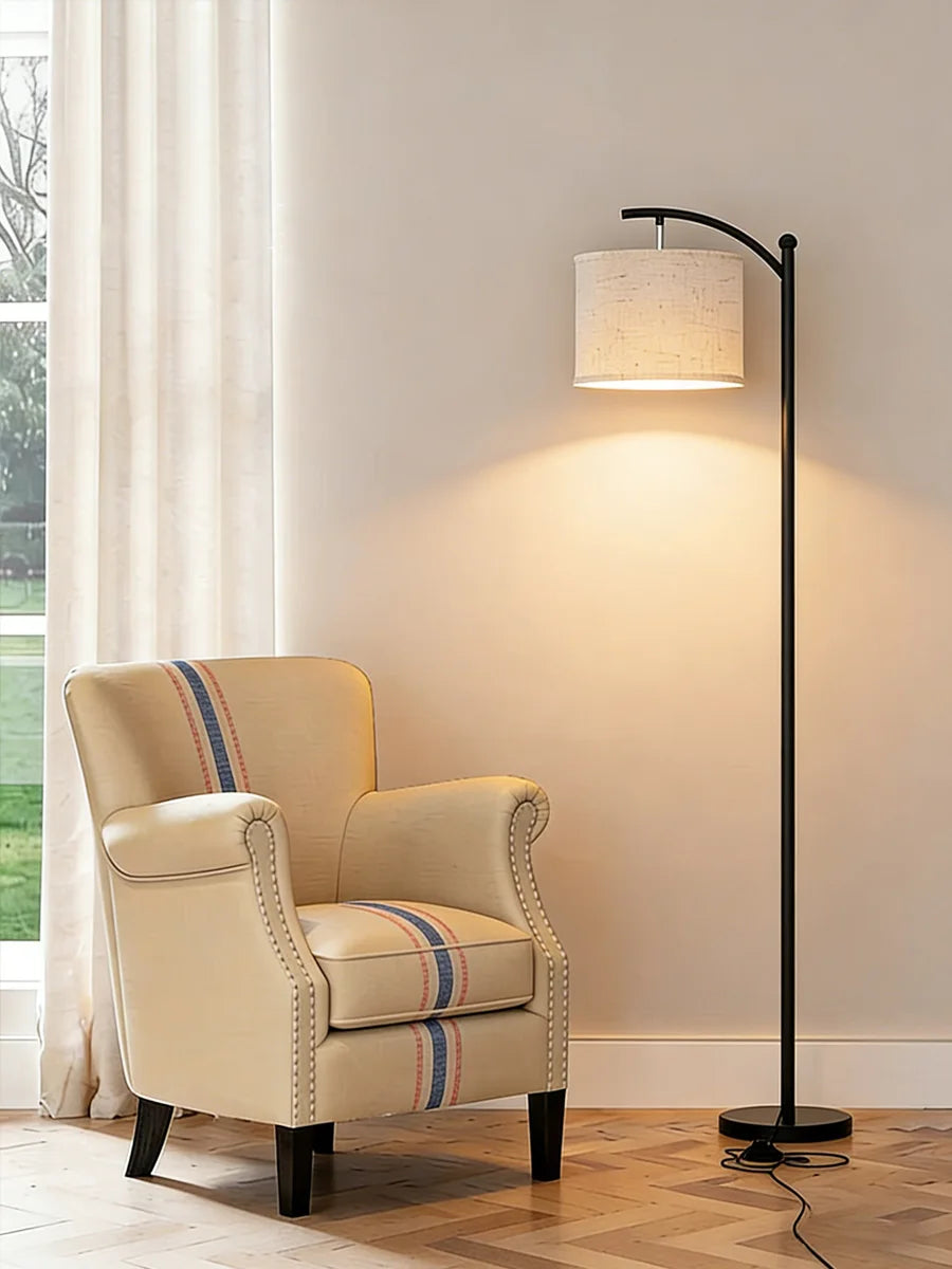 Modern Nordic Fabric Floor Lamp LED Standing Lamp for Living Room Bedroom Study Dining Room Hotel Villa Home Decor Bedside Lamp