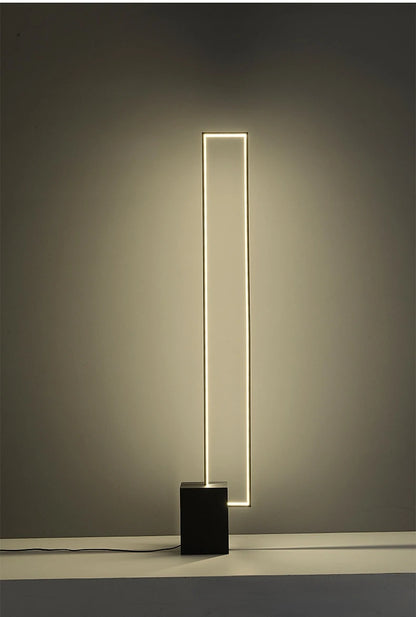 Nordic Simple Living Room Floor Lamp Modern Led Vertical Square Floor Light Bedroom Dimmable Indoor Lighting 2024 Led Luminairas