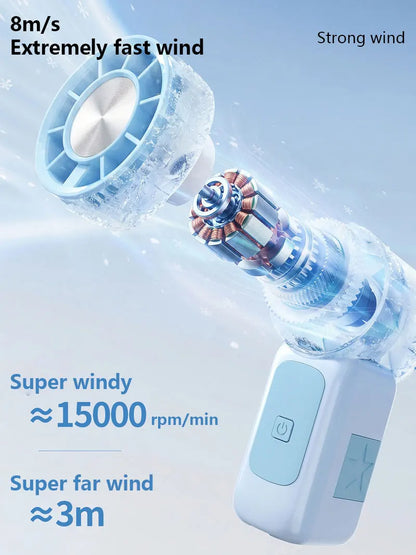 Lenovo High-Speed Strong Wind Handheld Mini Air Cannon Fan USB Rechargeable Portable Cooling Small Fan For Outdoor