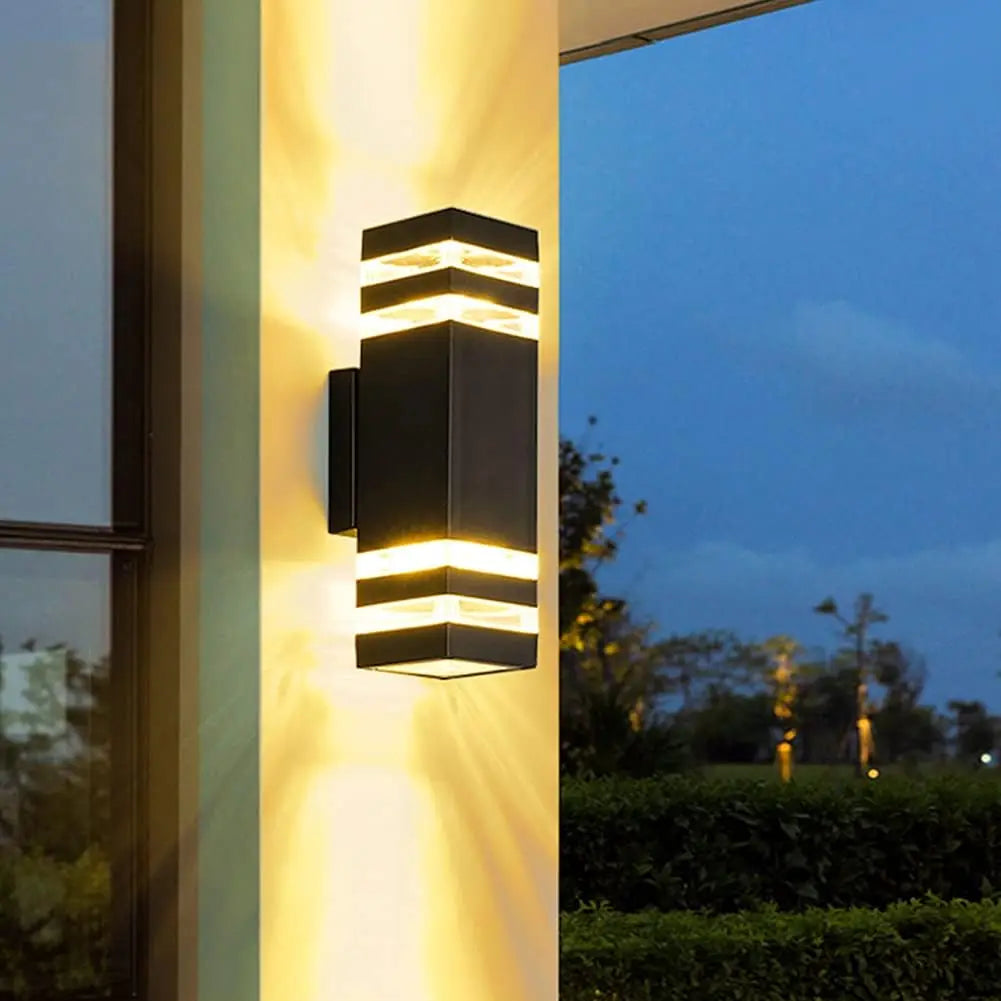 LED Wall Light Outdoor IP65 Waterproof Wall Light E27 Bulb Up Down Lighting for Garden Porch Stair Corridor Entrance Decoration