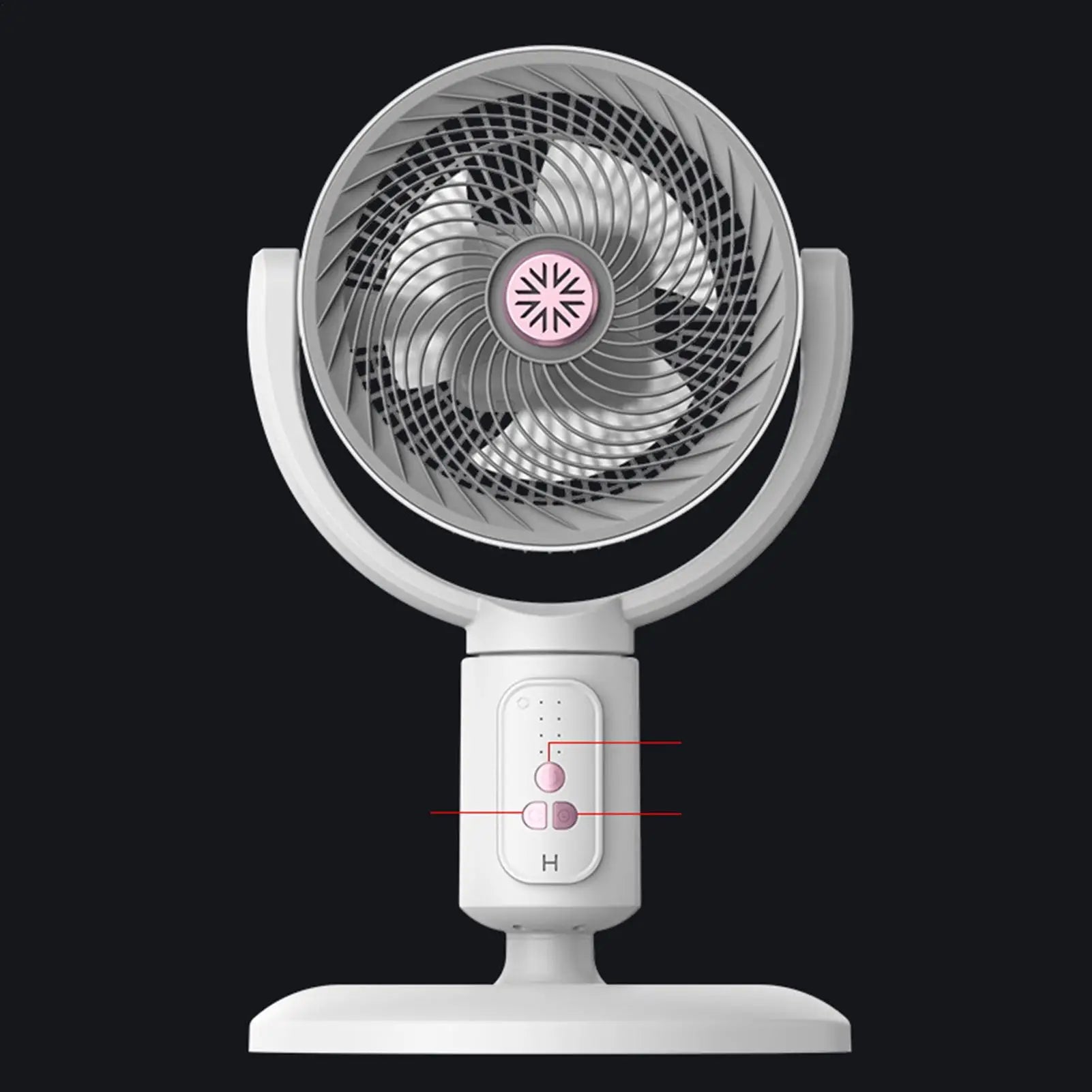 Vertical Fan 5-Speed Air Circulation Device With Timer Oscillating Adjustable Height Type-C Rechargeable Standing Fan For Beach