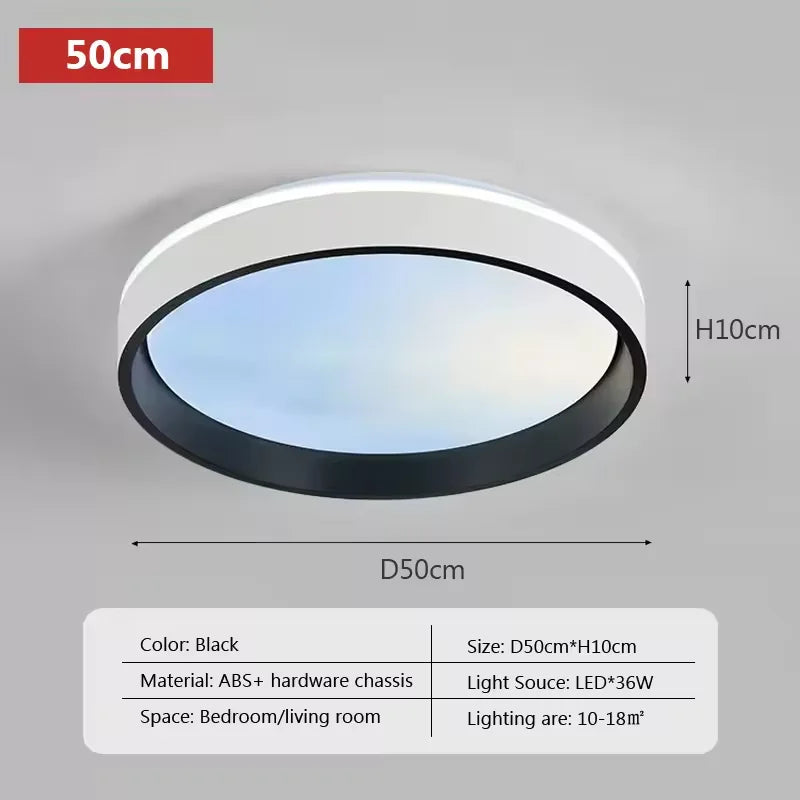Blue Ceiling Light Minimalist Sky LED Lights Square Panel Light for Bedroom Indoor Kids Room Lamp Semi Flush Mount Ceiling Light