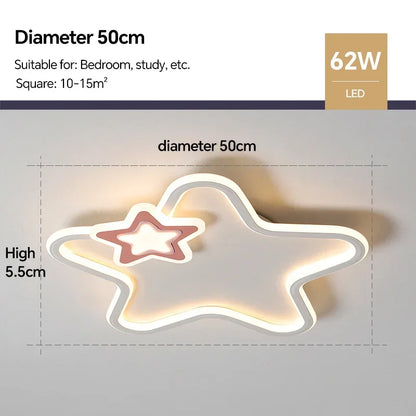 Modern Star LED Ceiling Lamp Cute Children bedroom ceiling lights Living Room Study Aisle Balcony Home Decor Lighting Fixture