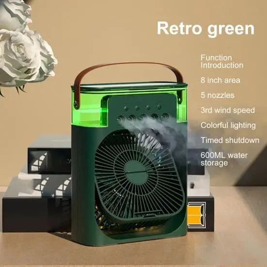 3 In 1 Fan AIr Conditioner Household Mini Air Cooler LED Night Light Portable Humidifier Air Adjustment Fan Office Home Fan