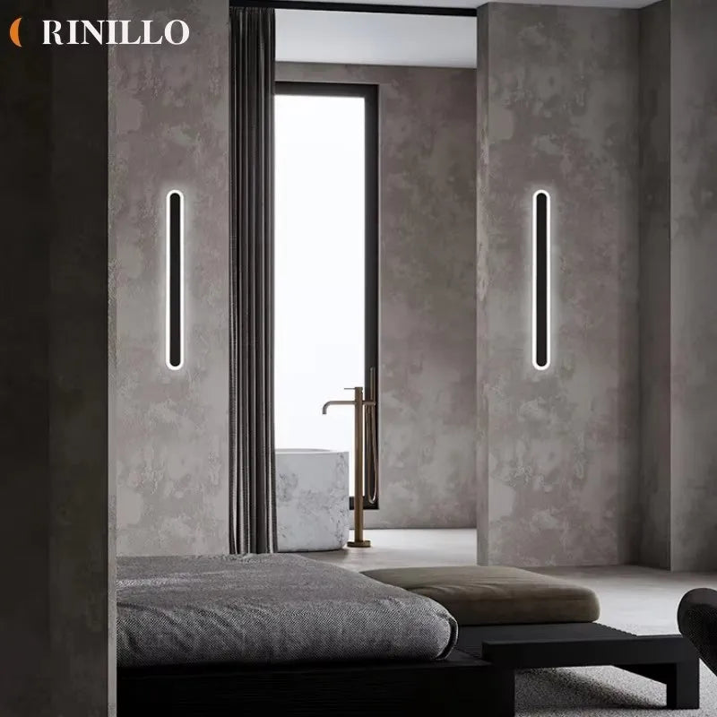 Modern Minimalist LED Strip Wall Lamp Interior Decorative Line Lamp Balcony Bedroom Living Room Lamp