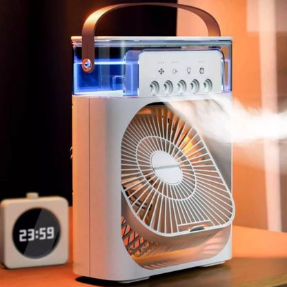 3 In 1 Fan AIr Conditioner Household Mini Air Cooler LED Night Light Portable Humidifier Air Adjustment Fan Office Home Fan