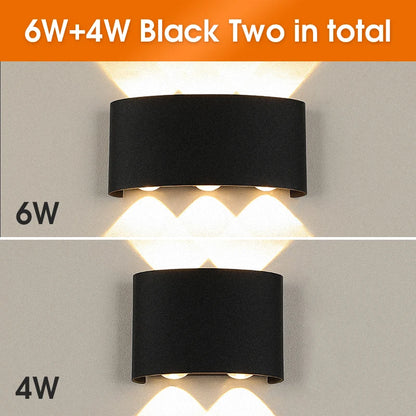 LED Wall Lamp Outdoor Waterproof IP65 Garden Lighting A85-265V Interior Wall Light Indoor For Bedroom Stairs Fixture Wall Lamps