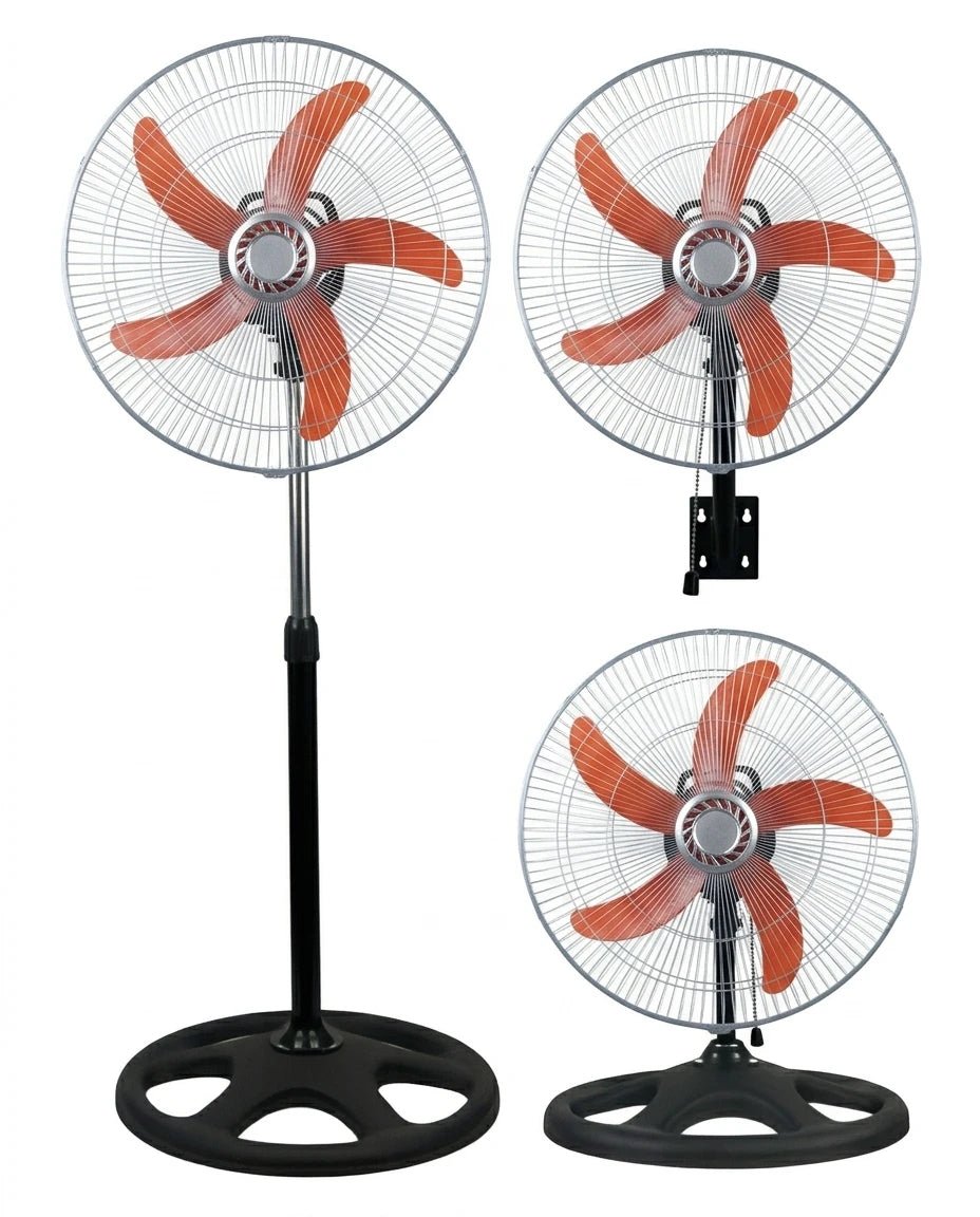 Wholesale Household 3 Way Use Oscillating Fan Adjustable Height Stand Wall Desk Fan Strong Wind Home Kitchen Air Circulator Fan
