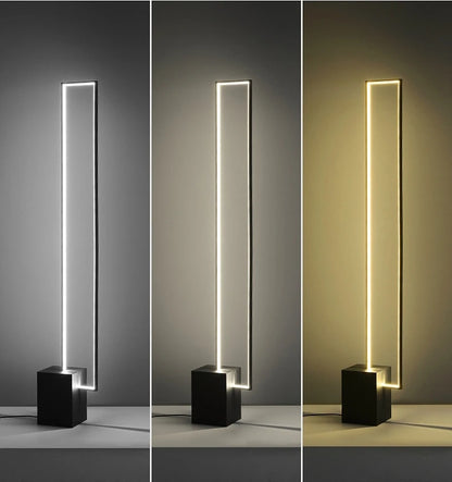 Nordic Simple Living Room Floor Lamp Modern Led Vertical Square Floor Light Bedroom Dimmable Indoor Lighting 2024 Led Luminairas