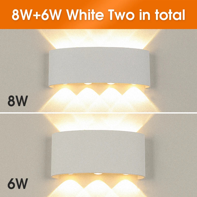 LED Wall Lamp Outdoor Waterproof IP65 Garden Lighting A85-265V Interior Wall Light Indoor For Bedroom Stairs Fixture Wall Lamps