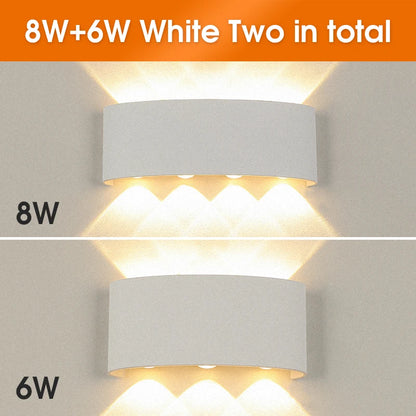 LED Wall Lamp Outdoor Waterproof IP65 Garden Lighting A85-265V Interior Wall Light Indoor For Bedroom Stairs Fixture Wall Lamps