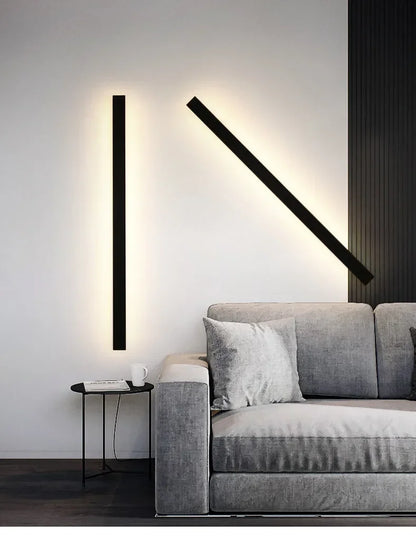 Modern Outdoor Waterproof LED Wall Lamp IP65 Linear Strip Lighting for Porch Garden Garage Staircase Bedroom Home Decoration