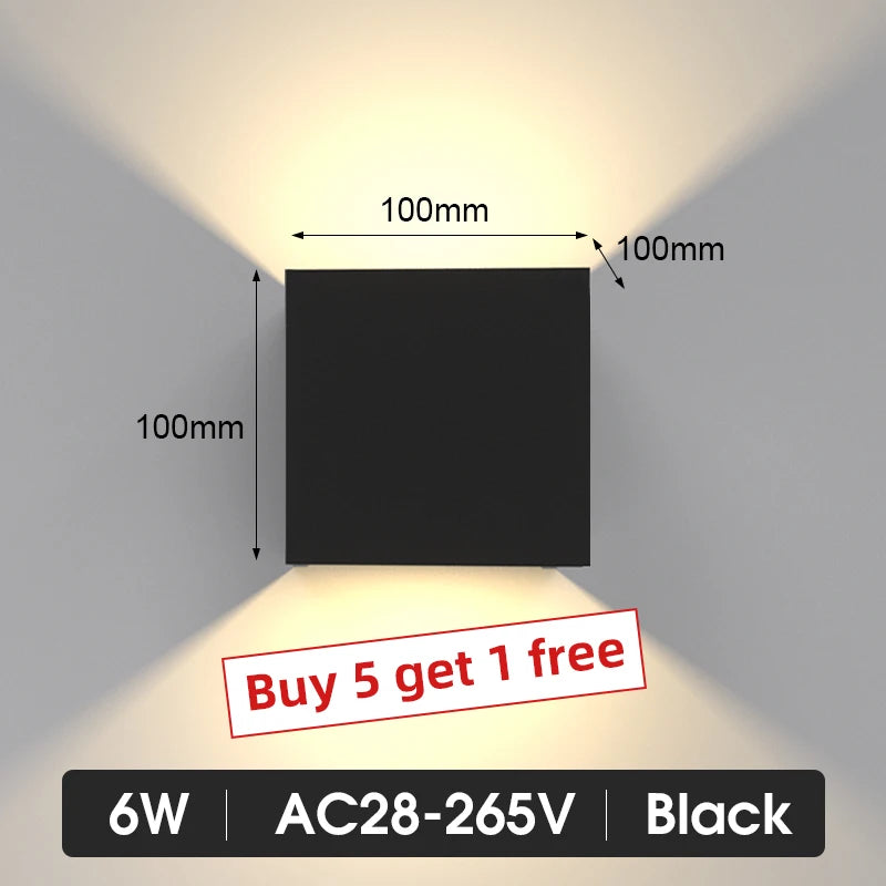 LED Wall Lamp Outdoor Waterproof IP65 Garden Lighting A85-265V Interior Wall Light Indoor For Bedroom Stairs Fixture Wall Lamps