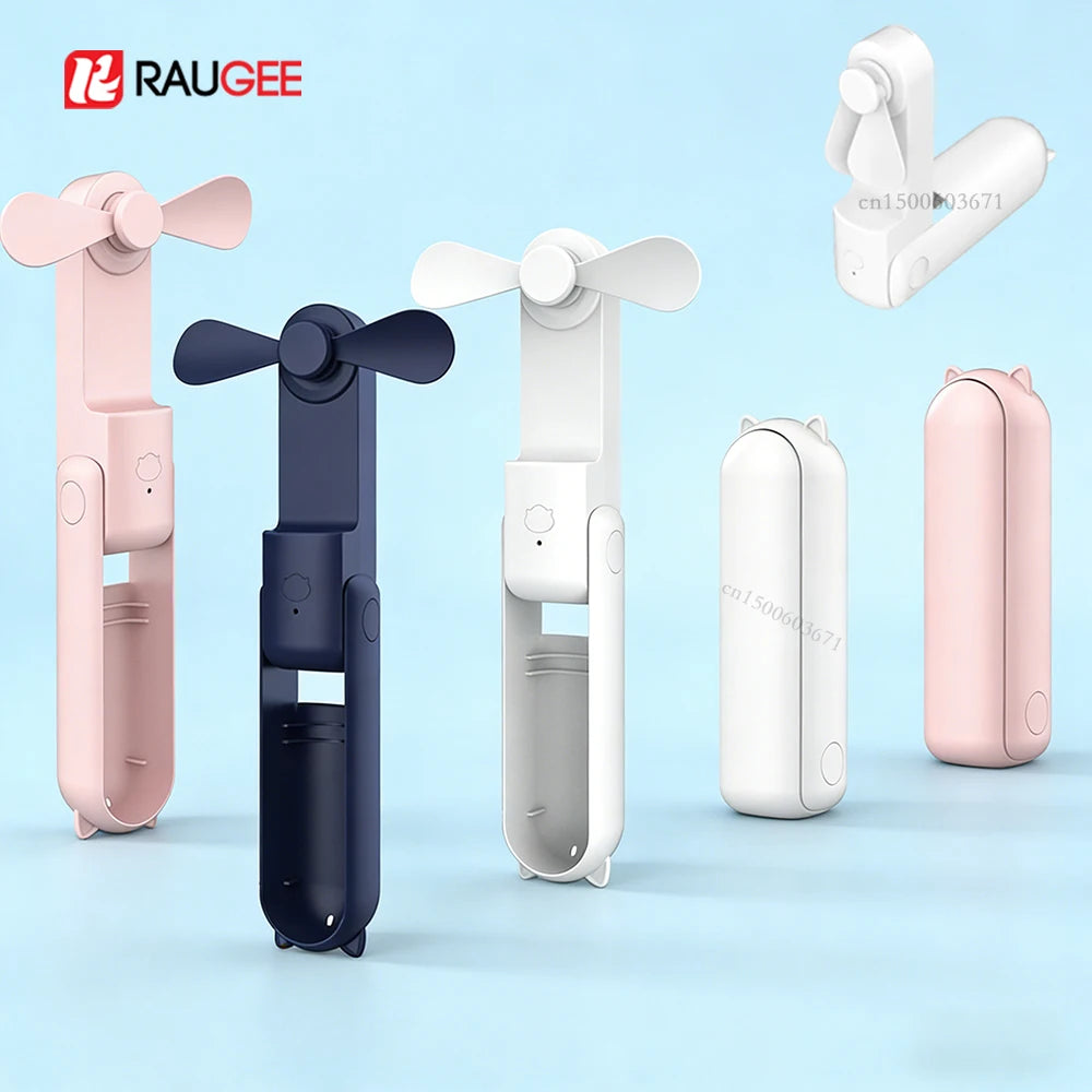 Mini Hand Fan Portable Pocket Fan USB Rechargerable Handheld Fan  Outdoor Small Personal Hand Fan For Travel Mini Desk Fan