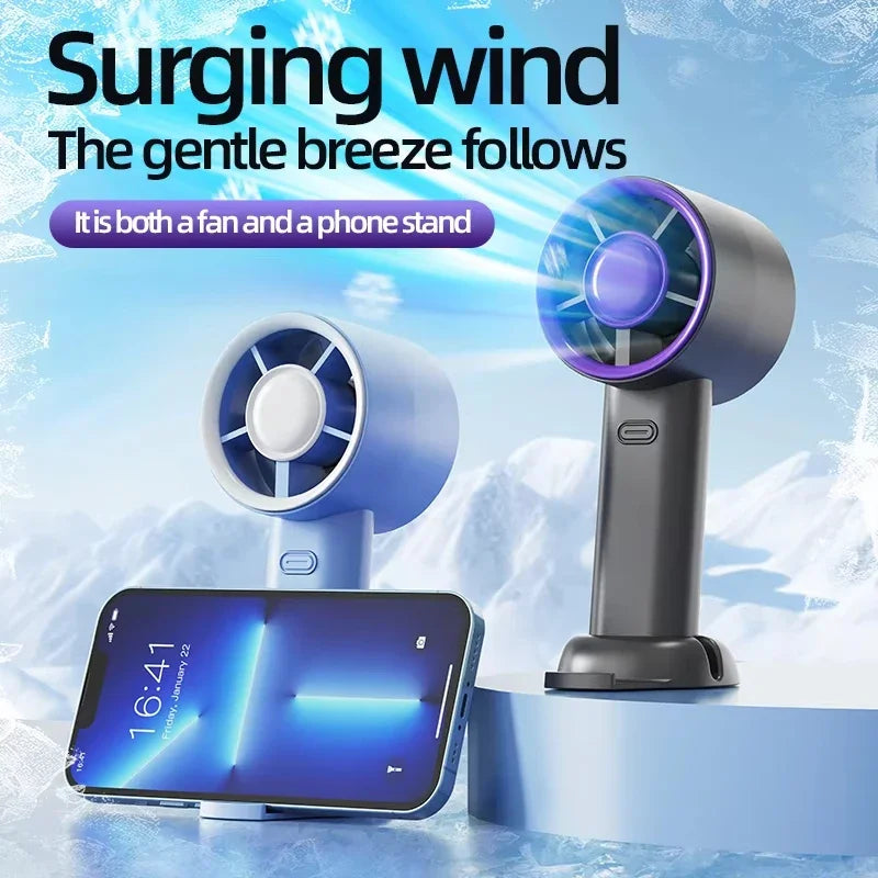 2026 Small Wind Cannon Turbine Outdoor Fan Portable USB Fast Charging Mini Handheld Fan Mute Highspeed Fan For Travel Outdoor