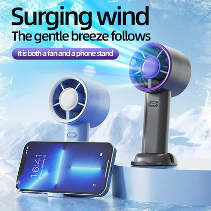 2026 Small Wind Cannon Turbine Outdoor Fan Portable USB Fast Charging Mini Handheld Fan Mute Highspeed Fan For Travel Outdoor