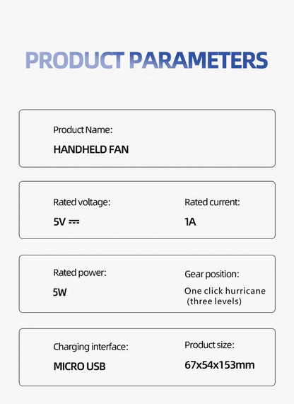 2026 Small Wind Cannon Turbine Outdoor Fan Portable USB Fast Charging Mini Handheld Fan Mute Highspeed Fan For Travel Outdoor