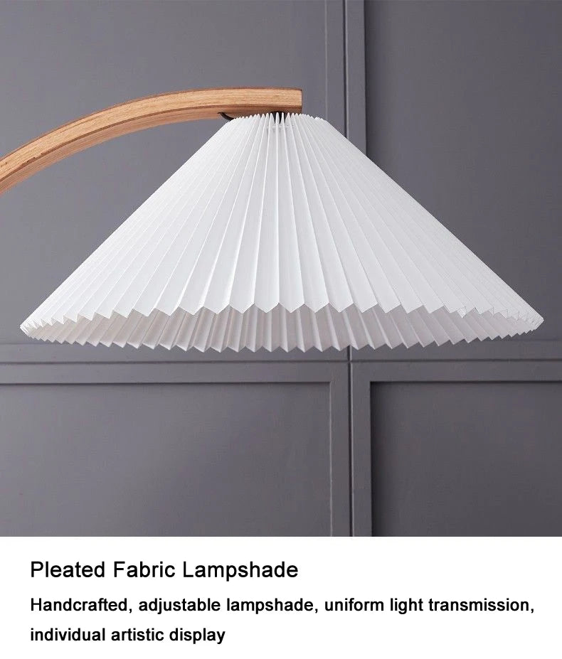 Nordic ARC Floor Lamp Retro Wooden Standing Lamp For Homestay Living Room Sofa Side Study Bedroom Bedside Reading Stand Lighting