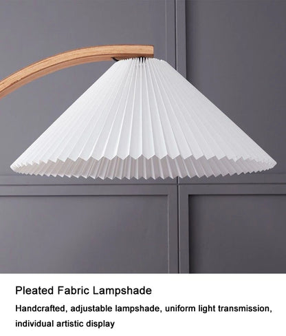Nordic ARC Floor Lamp Retro Wooden Standing Lamp For Homestay Living Room Sofa Side Study Bedroom Bedside Reading Stand Lighting