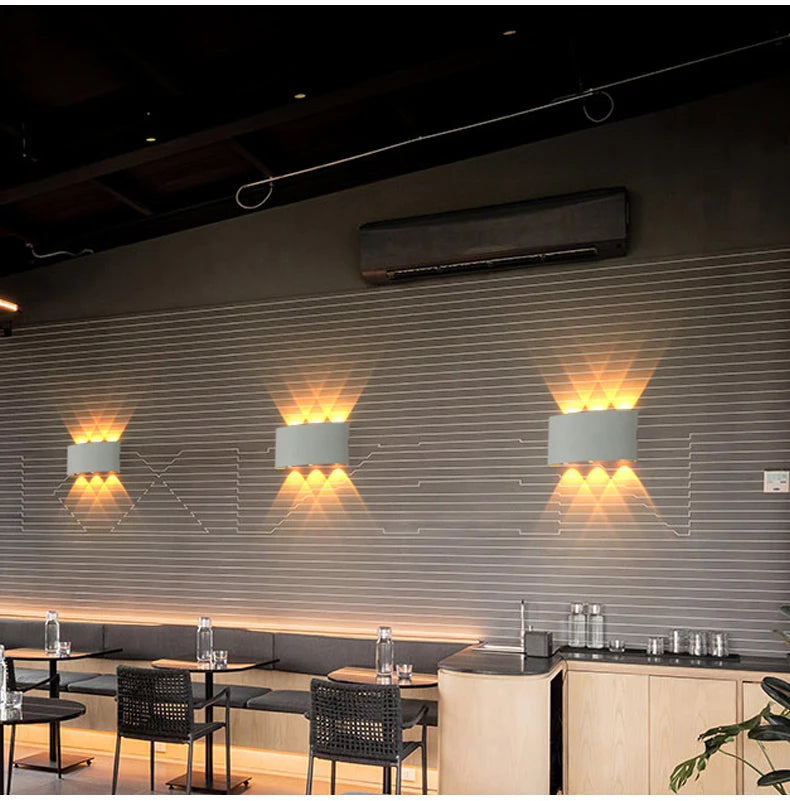 LED Wall Lamp Outdoor Waterproof IP65 Garden Lighting A85-265V Interior Wall Light Indoor For Bedroom Stairs Fixture Wall Lamps