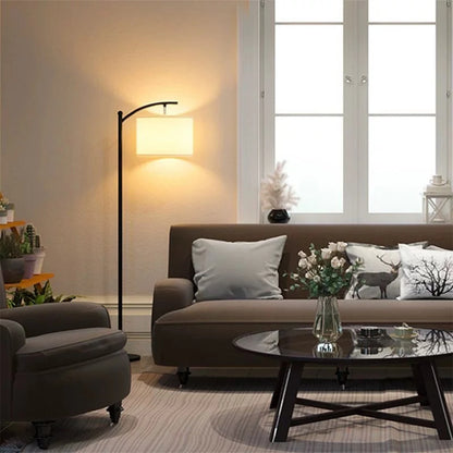 Modern Nordic Fabric Floor Lamp LED Standing Lamp for Living Room Bedroom Study Dining Room Hotel Villa Home Decor Bedside Lamp