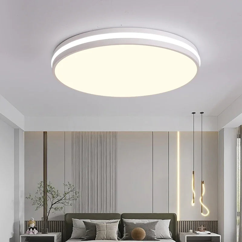 Nordic Macaron Ceiling Lamp Modern Remote Dimming Decor Light Living Room Bedroom Study Kitchen Indoor Home LED Ceiling Light