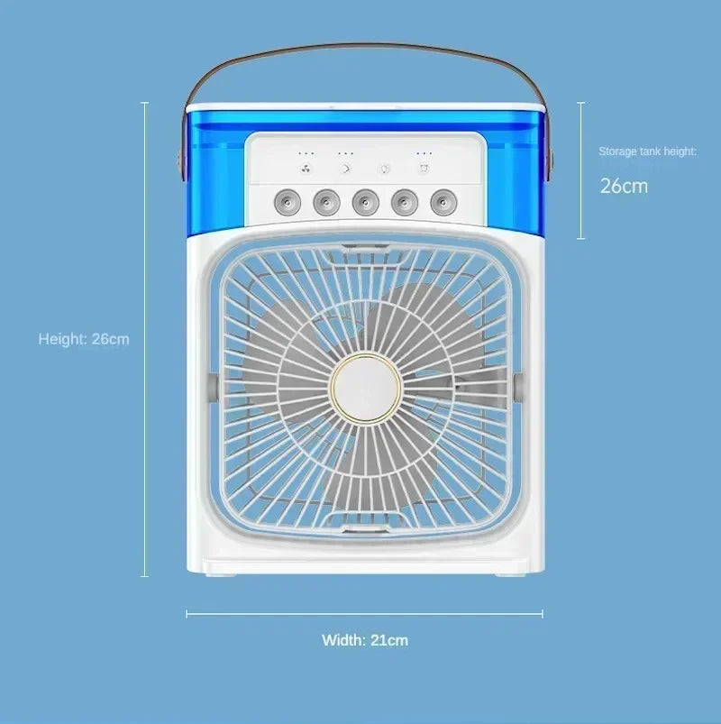 New Fan AIr Conditioner Household Mini Air Cooler LED Night Light Portable Humidifier Air Adjustment Fan Office Home Fan