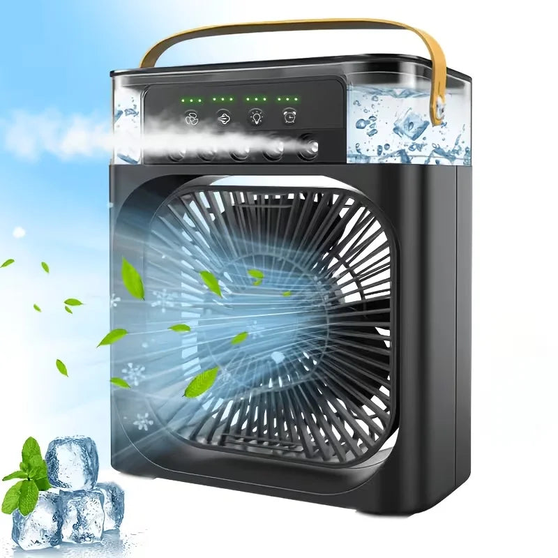 3 In 1 Fan AIr Conditioner Household Mini Air Cooler LED Night Light Portable Humidifier Air Adjustment Fan Office Home Fan