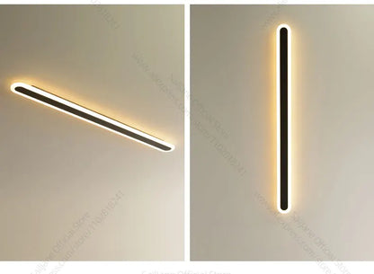 Modern Outdoor Long Strip LED Wall Lamp Waterproof IP65 Stair Wall Fitting Villa Living Room Corridor Lamp Courtyard Garden Lamp