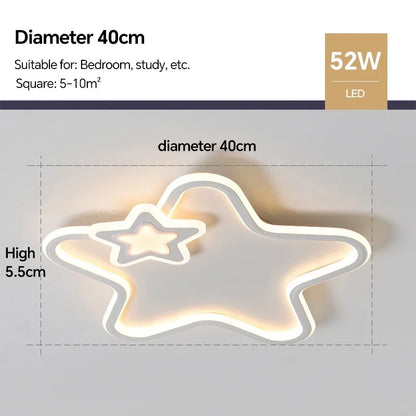 Modern Star LED Ceiling Lamp Cute Children bedroom ceiling lights Living Room Study Aisle Balcony Home Decor Lighting Fixture