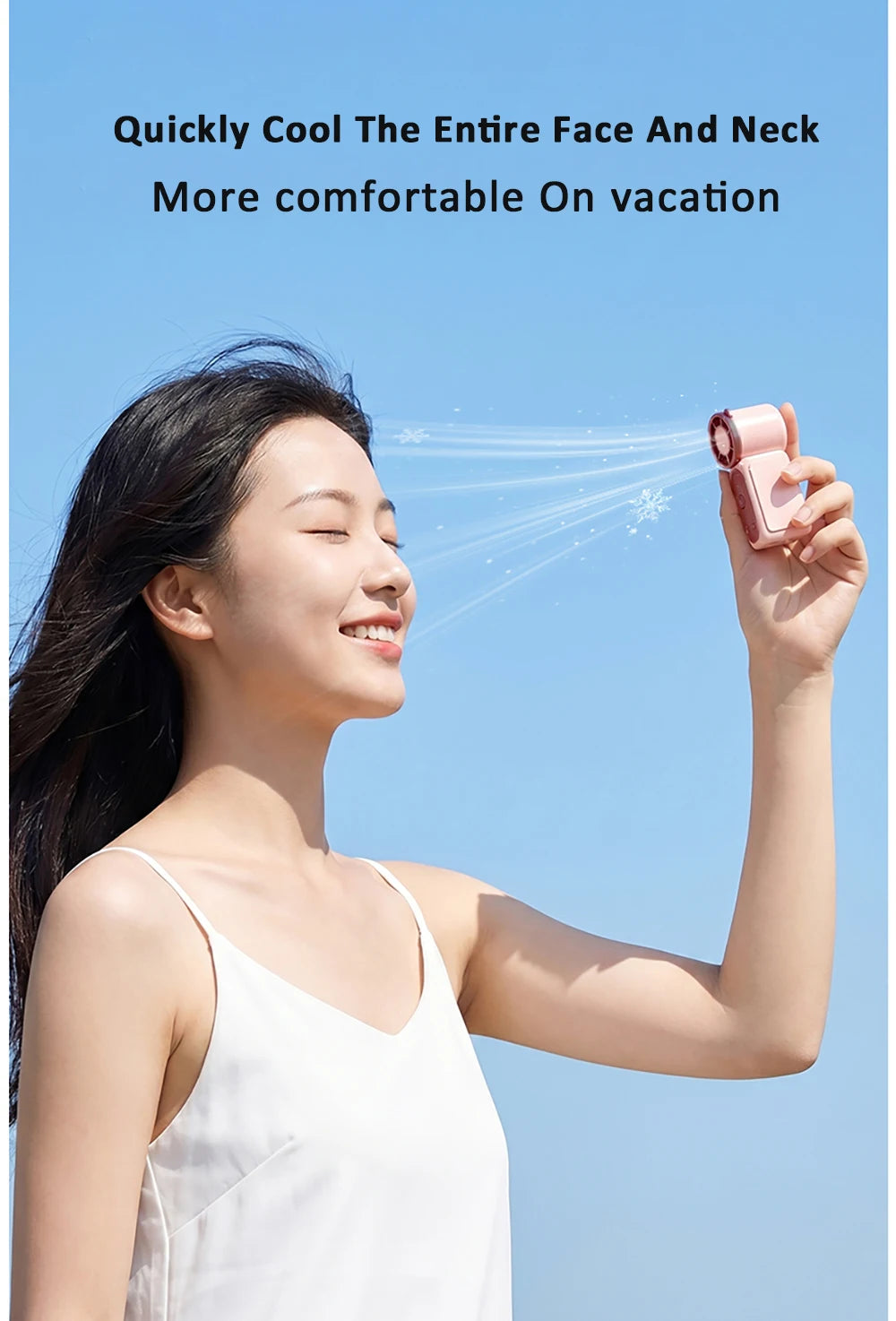 Mini Handheld Fan 100-Speed Adjustment Portable Mini Hand Fan Outdoor USB Rechargerable High-Speed Small Pocket Fan Air Cooler