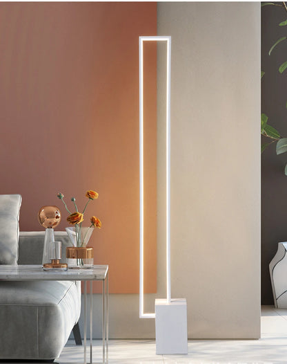 Nordic Simple Living Room Floor Lamp Modern Led Vertical Square Floor Light Bedroom Dimmable Indoor Lighting 2024 Led Luminairas