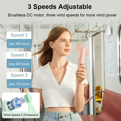 Mini Hand Fan Portable Pocket Fan USB Rechargerable Handheld Fan  Outdoor Small Personal Hand Fan For Travel Mini Desk Fan